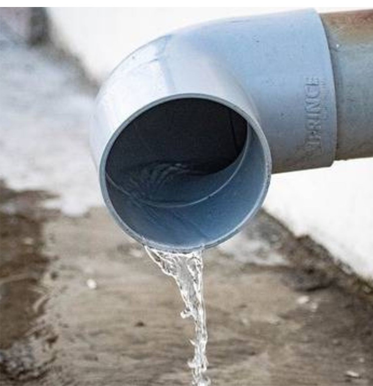 Évacuation d’eau par conduite de drainage